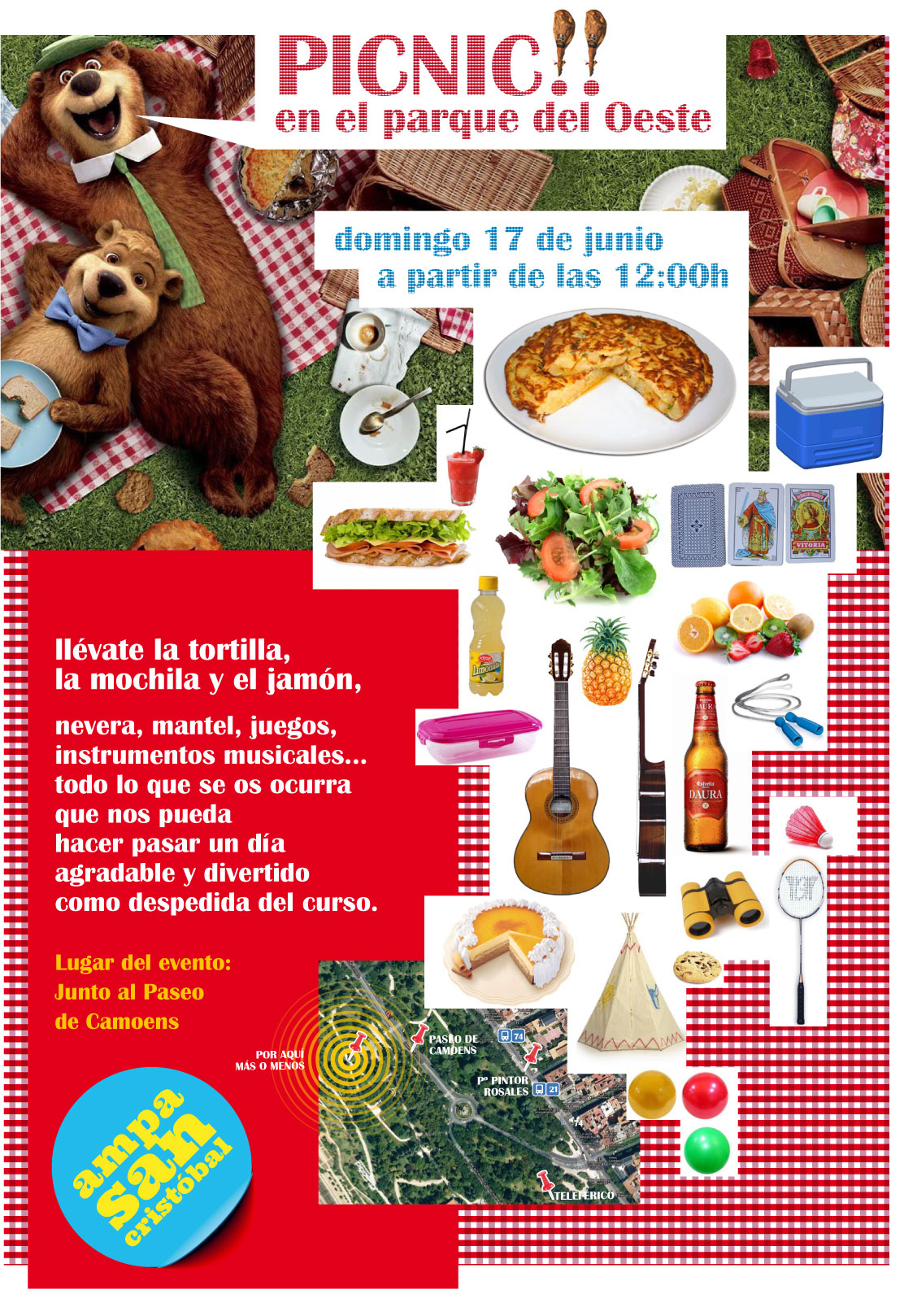 PICNIC EN EL PARQUE DEL OESTE - 17 DE JUNIO A PARTIR DE LA 12:00