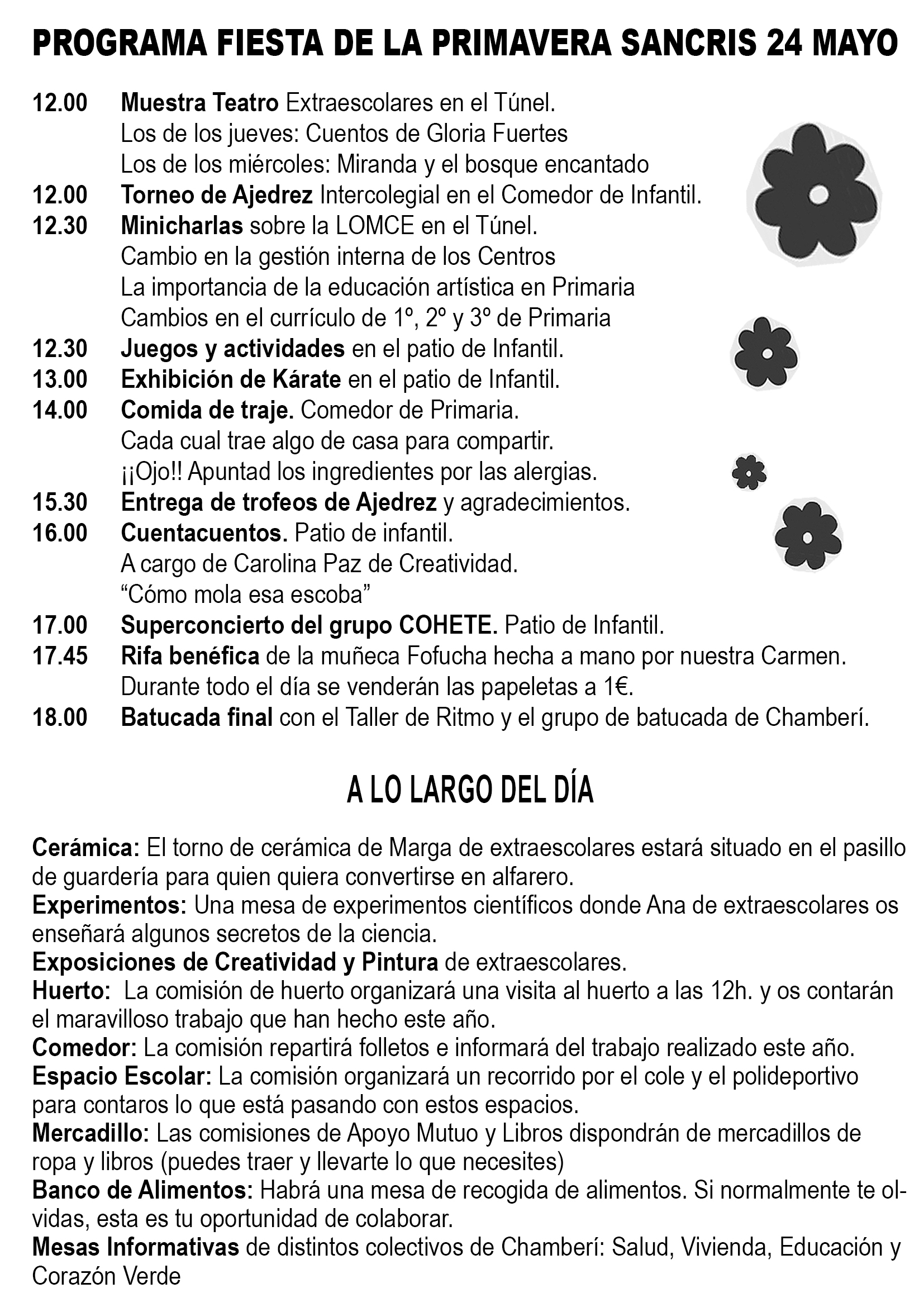 Programa de la Fiesta