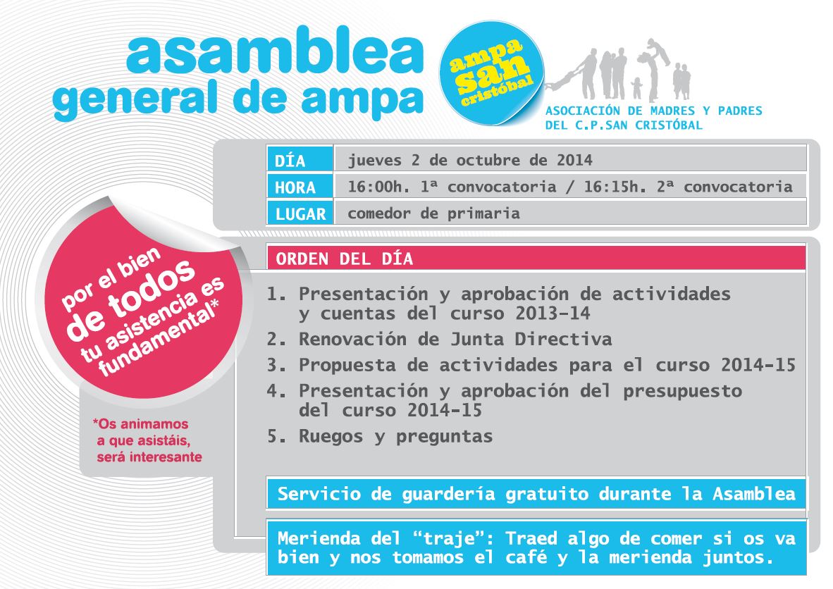 Asamblea General de AMPA - 2.10.2014 16:15