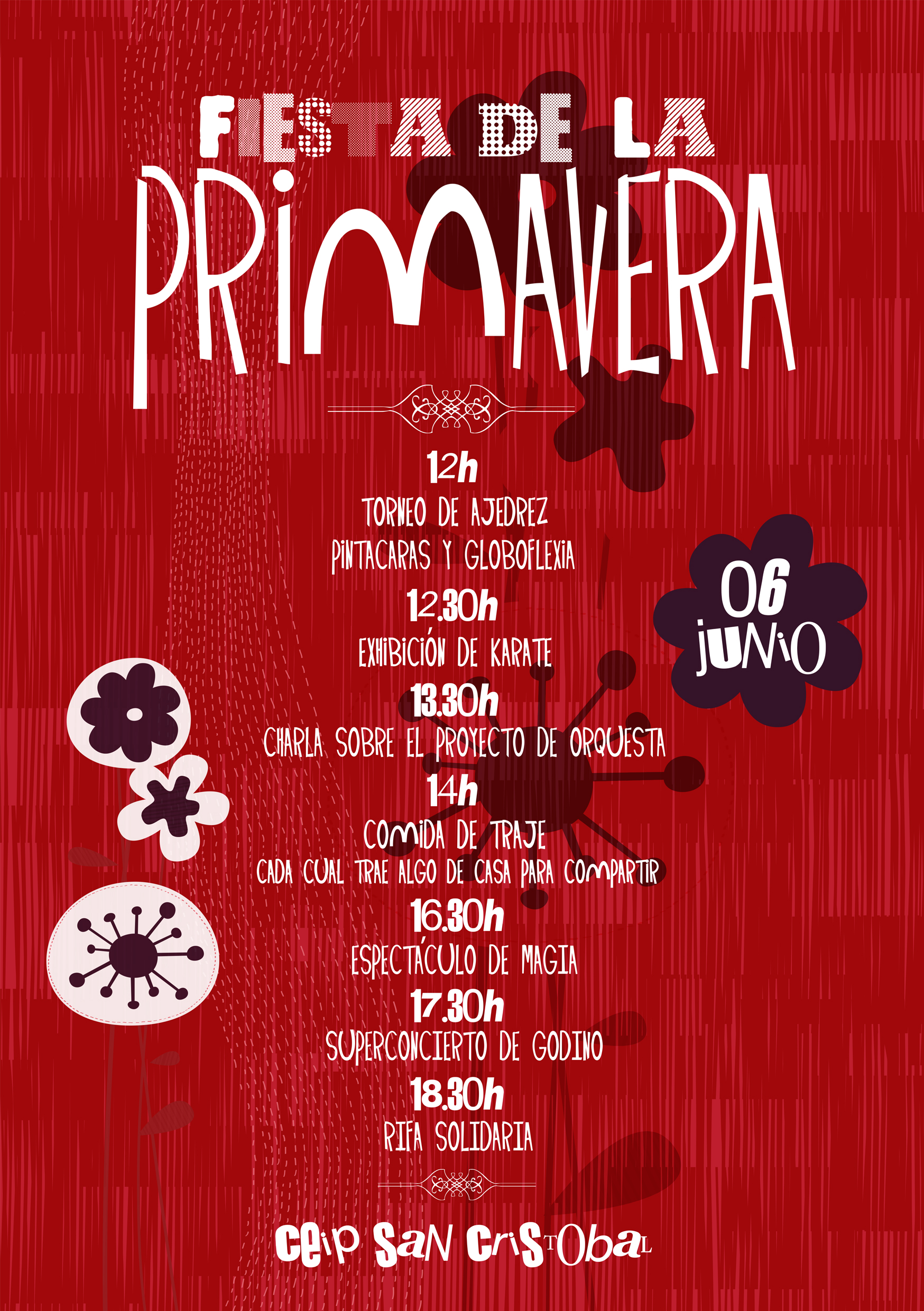 Fiesta de la primavera 2015. Sábado 6 de junio, de 12 a 19h.