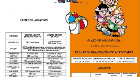 Centros abiertos en inglés. Convocatoria de Verano.