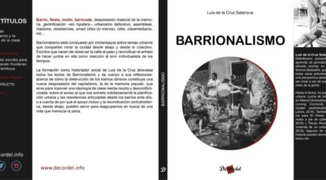 Presentación de ‘Barrionalismo’, de Luis de la Cruz. Viernes 26, 20h. Casa de la cultura de Chamberí